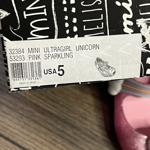 Mini Melissa Mini Ultragirl Unicorn Mary Janes Baby Girls 5 Pink Sparkling NEW - Picture 7 of 10